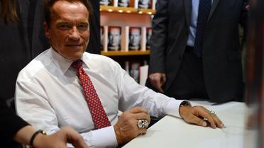 Arnold Schwarzenegger à la Foire du livre de Francfort, le 10 octobre 2012 [Johannes Eisele / AFP]