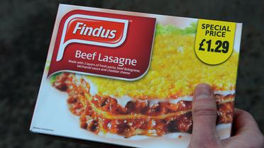 Des lasagnes surgelées de la marque Findus vendues au Royaume-Uni, le 8 février 2013 [Andrew Yates / AFP]
