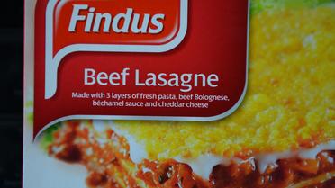 Un plat de lasagnes surgelées de la marque Findus vendues au Royaume-Uni, le 8 février 2013 [Andrew Yates / AFP]