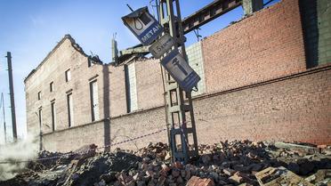 Un bâtiment détruit dans la ville Tcheliabinsk, dans l'Oural, dans le centre de la Russie, le 15 février 2013 après la chute de météorites