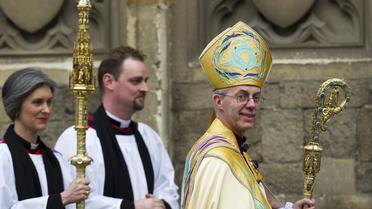 L'archevêque de Cantorbéry Justin Welby, le 21 mars 2013, lors de son intronisation [Adrian Dennis / AFP]