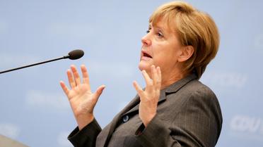 La chancelière allemande Angela Merkel le 15 avril 2013 à Berlin [Kay Nietfeld / DPA/AFP/Archives]