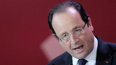 François Hollande s'exprime le 23 mai 2013 à Leipzig pour le 150e anniversaire du SPD [Kay Nietfeld / Pool/AFP/Archives]