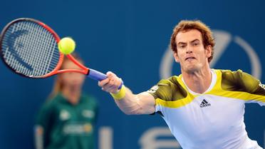 Le Britannique Andy Murray lors de la finale du tournoi de Brisbane contre le Bulgare Grigor Dmitrov le 6 janvier 2013 [William West / AFP]