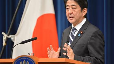 Le Premier ministre Shinzo Abe en conférence de presse à Tokyo, le 11 janvier 2013 [Kazuhiro Nogi / AFP]