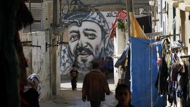 Une fresque sur Yasser Arafat dans les rues de Gaza, le 10 novembre 2012 [Mohammed Abed / AFP/Archives]