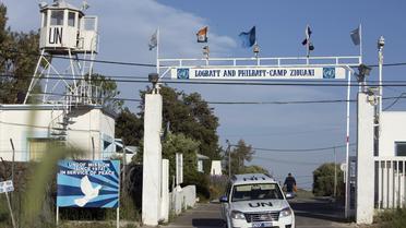 Des observateurs quittent le siège de l'ONU le 7 mai 2013  près de Qunetra sur le plateau du Golan [Menahem Kahana / AFP]