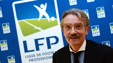 Frédéric Thiriez, après sa réélection à la tête de la Ligue de football professionnel (LFP), le 12 octobre 2012 à Paris. [Franck Fife / AFP]