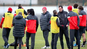 Les joueurs du PSG à l'entraînement, au Camp des Loges, à Saint-Germain-en-Laye, le 5 décembre 2012 [Franck Fife / AFP]