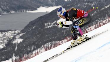 L'Américaine Lindsey Vonn lors du super-combiné à St-Moritz, le 7 décembre 2012. [Fabrice Coffrini / AFP]