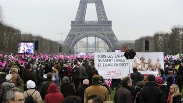 Rassemblement d'opposants au mariage gay à Paris, le 13 janvier 2013 [Lionel Bonaventure / AFP/Archives]