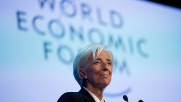 La directrice du FMI, Christine Lagarde, au Forum économique mondial à Davos, en Suisse, le 23 janvier 2013 [Johannes Eisele / AFP]