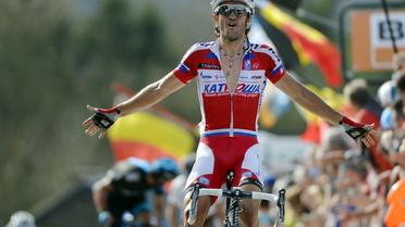 Daniel Moreno remporte la Flèche wallonne à Huy, le 17 avril 2013 [Eric Lalmand / Belga/AFP]
