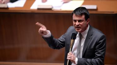 Le ministre de l'Intérieur Manuel Valls à l'Assemblée nationale, le 23 avril 2013 à Paris [Martin Bureau / AFP/Archives]