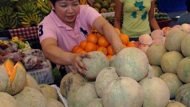Des melons cataloups, à Manille aux Philippines, le 20 avril 2006 [Joel Nito / AFP/Archives]
