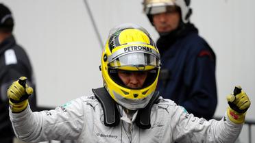 Le pilote allemand Nico Rosberg (Mercedes) après sa pole position au GP de Monaco de F1, le 25 mai 2013 [Tom Gandolfini / AFP]