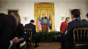Le président américain en conférence de presse, le 14 novembre 2012 à la Maison Blanche [Mandel Ngan / AFP]