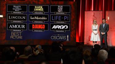 Annonce des films nominés pour l'oscar du meilleur film, le 10 janvier 2013 à Hollywood [Robyn Beck / AFP]