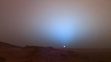 Un coucher de soleil martien photographié par le rover Spirit