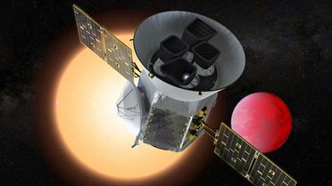 Illustration, remise par la Nasa le 25 mars 2018,  du nouveau télescope TESS dont la mission sera de chercher des exoplanètes susceptibles d'abriter la vie [Handout / NASA/GSFC/AFP/Archives]