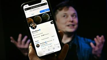 Le compte Twitter d'Elon Musk, à Washington le 14 avril 2022 [Olivier DOULIERY / AFP/Archives]