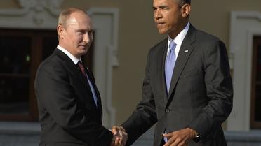 Le président Poutine accueille Barack Obama lors du G20 à Saint-Pétersbourg, le 5 septembre 2013 [Eric Feferberg / AFP/Archives]