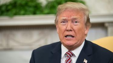 Le président américain Donald Trump le 10 avril 2018 à la Maison Blanche [NICHOLAS KAMM / AFP]