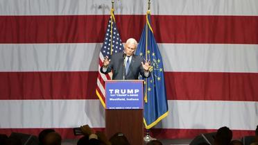 Le gouverneur de l'Indiana Mike Pence à Westfield (Indiana), le 12 juillet 2016 [Tasos KATOPODIS / AFP]