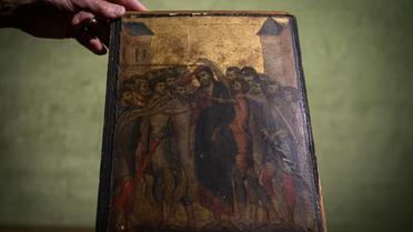 "Le Christ moqué", icône religieuse du peintre italien de la Renaissance Cenni di Pepo, dit Cimabue. Photo du 23 septembre 2019 [Philippe LOPEZ / AFP/Archives]