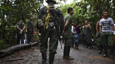 Des membres des FARC, le 25 septembre 2016 [RAUL ARBOLEDA / AFP]