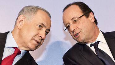 Le président François Hollande et le Premier ministre israélien Benjamin Netanayhu, lors d'une visite en Israël le 19 novembre 2013 [Jack Guez / AFP/Archives]