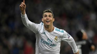 L'attaquant du Real Madrid Cristiano Ronaldo, auteur d'un doublé contre le PSG, le 14 février 2018 au stade Santiago Bernabeu [GABRIEL BOUYS                      / AFP]