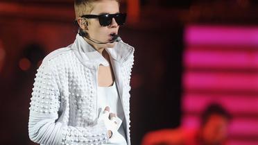 Le chanteur Justin Bieber lors d'un concert, le 2 août 2013 à New York  [Jamie Mccarthy / Getty Images/AFP/Archives]