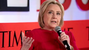 Hillary Clinton s'exprime à l'occasion d'un événement à New York, le 23 avril 2019 [Don Emmert / AFP/Archives]