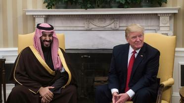 Donald Trump et Mohammed ben Salmane dans le Bureau ovale à Washington le 14 mars 2017 [NICHOLAS KAMM / AFP/Archives]
