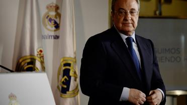 Le président du Real Madrid, Florentino Perez, le 19 juin 2017 à Madrid [JAVIER SORIANO / AFP]