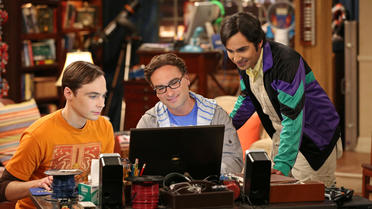 Sheldon (Jim Parsons), Leonard (Johnny Galecki) et "Raj" (Kunal Nayyar)