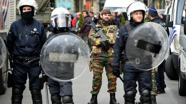 Les forces de l'ordre sont très mobilisées à Bruxelles en raison du risque terroriste.