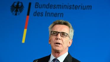Le ministre allemand de l'Intérieur Thomas de Maiziere lors d'une conférence de presse le 13 septembre 2016 à Berlin [TOBIAS SCHWARZ / AFP]