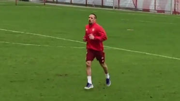 Après sept mois d'absence, Franck Ribéry a retrouvé le chemin de l'entraînement.