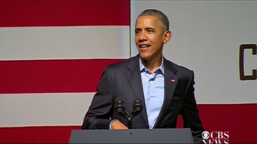 Barack Obama lors de la levée de fonds du partie démocrate, samedi 10 octobre 2015