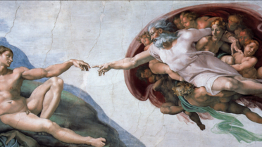 Peinte par Michel-Ange, la fresque «La Création d'Adam» représente Dieu (à droite). 