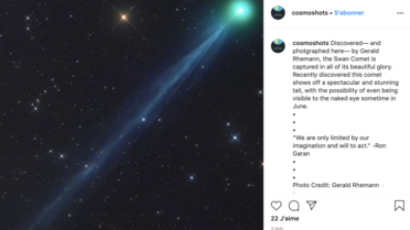 La comète brille exceptionnellement fort selon les scientifiques