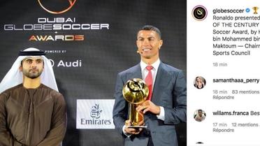 Cristiano Ronaldo a été élu au détriment de son éternel rival, l’Argentin Lionel Messi. 