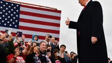 Donald Trump à un meeting le 2 novembre 2018 à Huntington, en Virginie occidentale [Nicholas Kamm / AFP]
