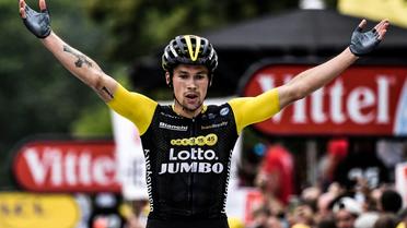 Le Slovène Primoz Roglic (Lotto NL) remporte la 19e étape du Tour de France, le 27 juillet 2018 à Laruns [Jeff PACHOUD / AFP]