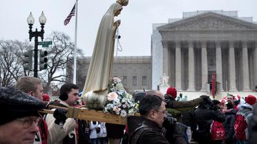 Manifestation anti-avortement devant la Cour Suprême à Washington le 25 janvier 2013, à l'occasion du 40e anniversaire de l'arrêt "Roe v. Wade" qui a légalisé l'avortement dans le pays [Brendan Smialowski / AFP/Archives]