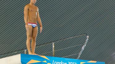 Le plongeur britannique Tom Daley, lors d'un entraînement aux JO de Londres, le 27 juillet 2012 [Leon Neal / AFP]