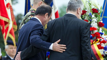 François Hollande et le président allemand Joachim Gauck ont participé à une cérémonie au Vieil-Armand, en Alsace, où 30.000 hommes ont perdu la vie lors de la Grande Guerre.