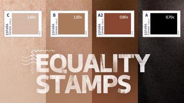Le timbre à la valeur la plus forte (1,60 euro) est le blanc, tandis que le noir est associé au tarif le plus faible (0,70 euro).